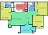 3 Bedroom 2 Bath 2D Floorplan 3 Bedroom 2 Bath 2D Floorplan-Waterbrook Apartments Lincoln, NE
