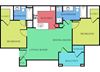 2 Bedroom 2 Bath 2D Floorplan 2 Bedroom 2 Bathroom 2D Floorplan-Waterbrook Apartments Lincoln, NE