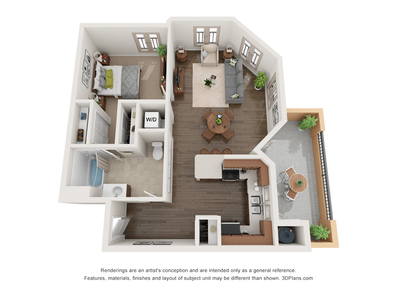 One Bedroom E - Phase 2