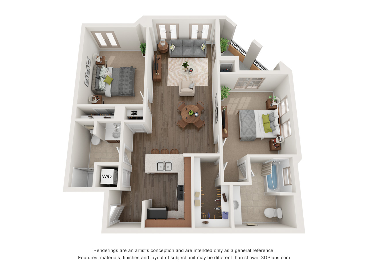 Two Bedroom Two Bath A - Phase 2