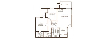 Our Apartment 2 bedrooms, 2 baths floor plan at Newport Heights Apartment in Tukwila Washington