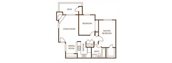 Our Apartment 2 bedrooms, 2 baths with loft floor plan at Newport Heights Apartment in Tukwila Washington