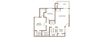 Our Apartment 2 bedrooms, 2 baths with loft floor plan at Newport Heights Apartment in Tukwila Washington