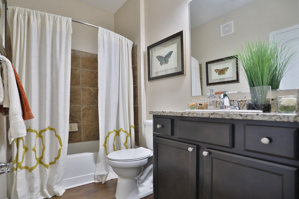 a bathroom with a toilet and a sink and a shower