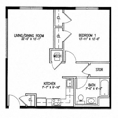 1 Bedroom Type B