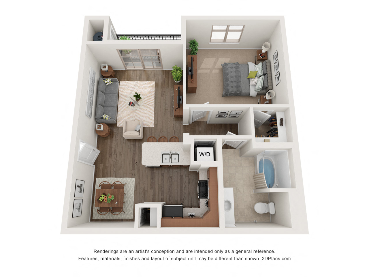 One Bedroom B - Phase 1