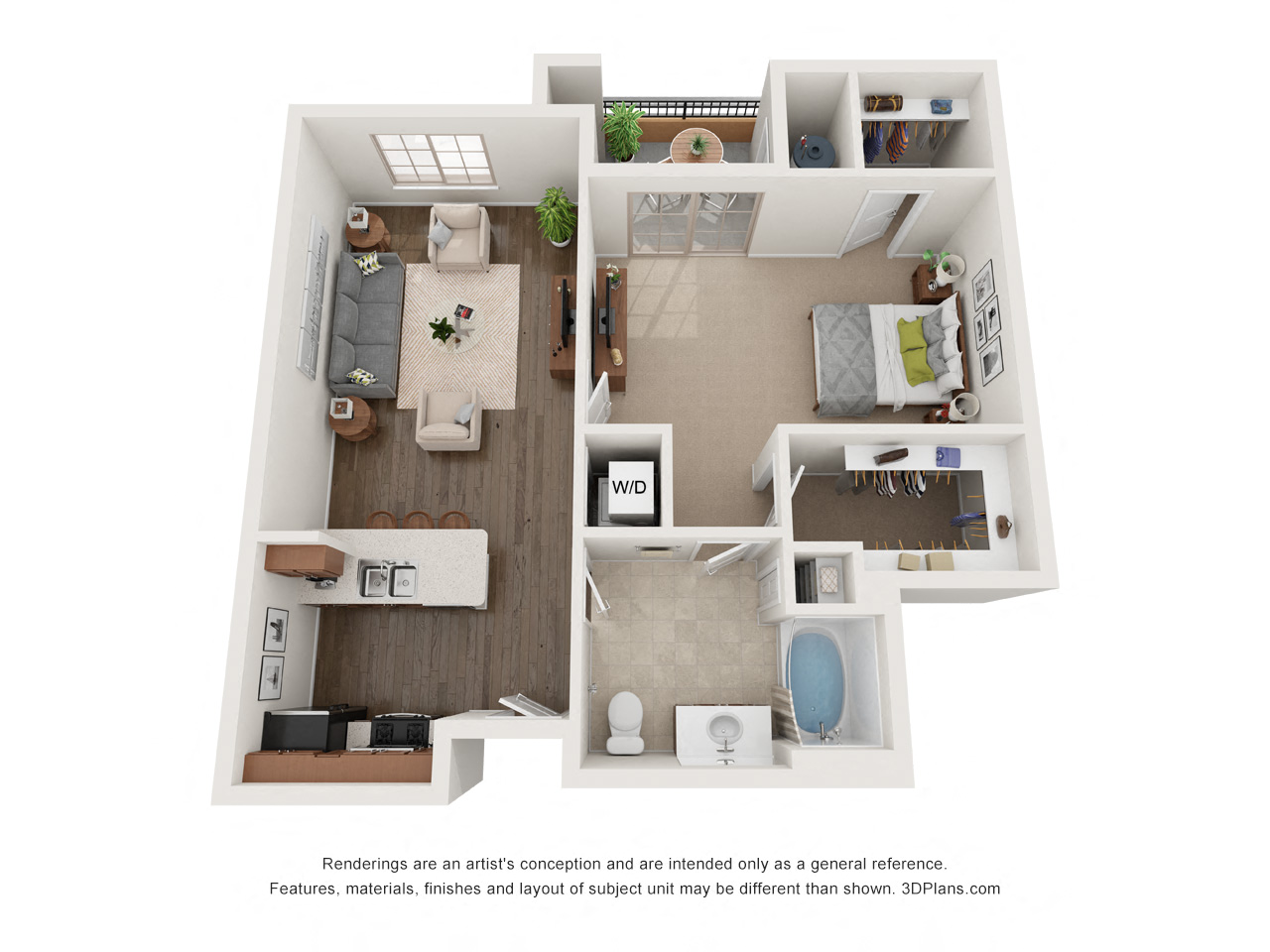 One Bedroom C - Phase 1