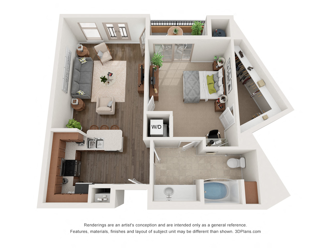 One Bedroom B - Phase 2