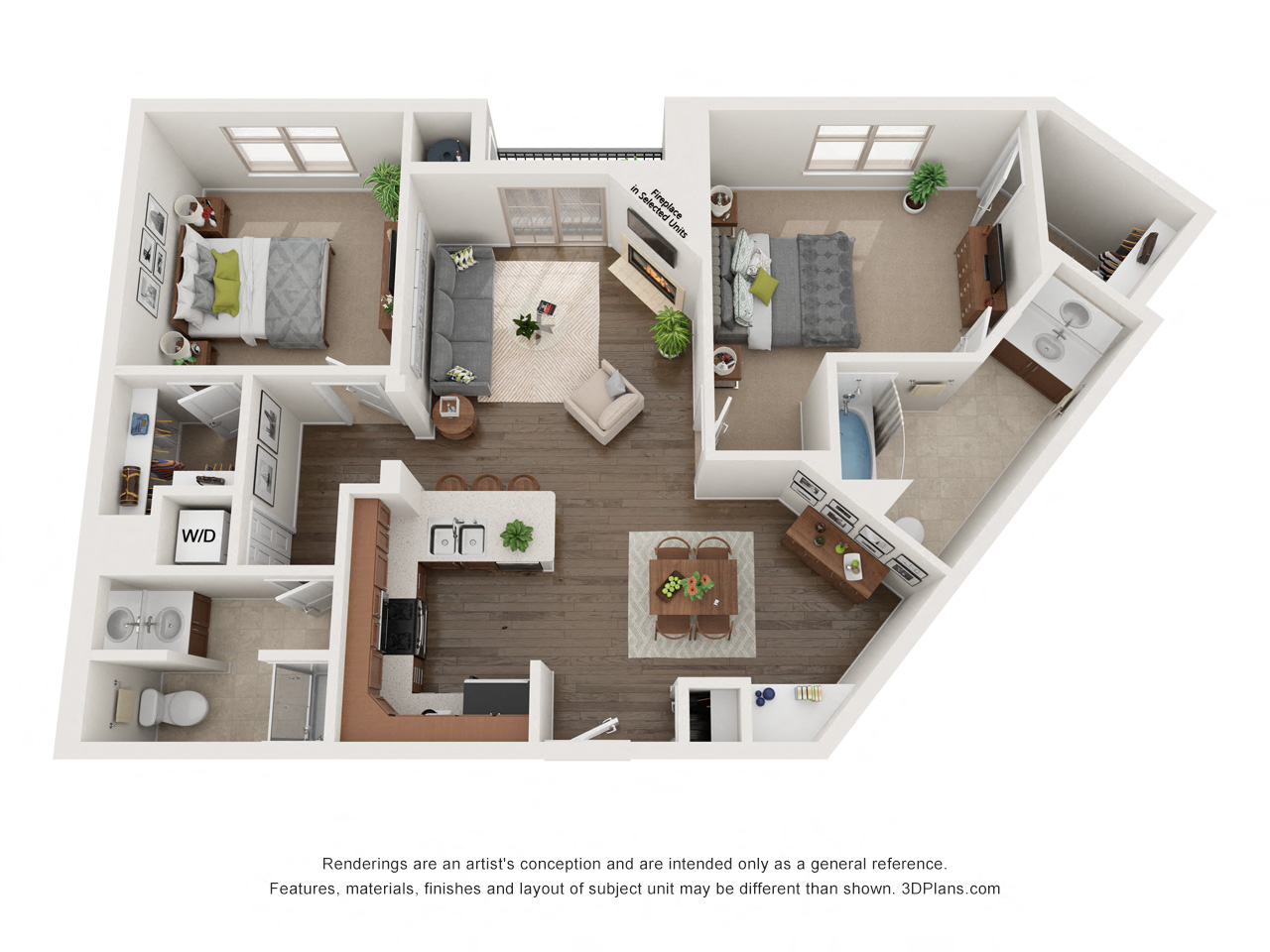 Two Bedroom Two Bath F - Phase 1