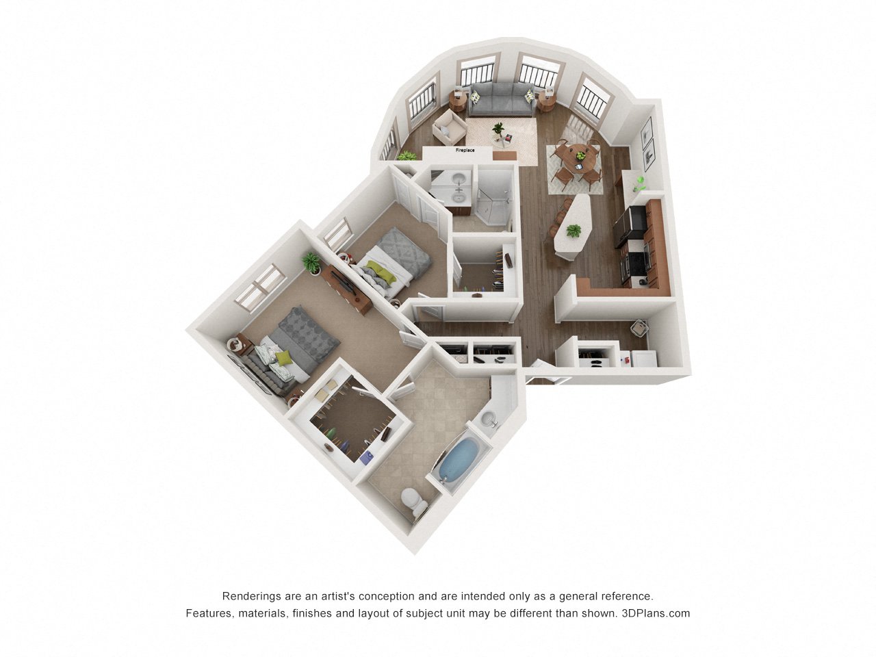 Two Bedroom Two Bath E - Phase 1