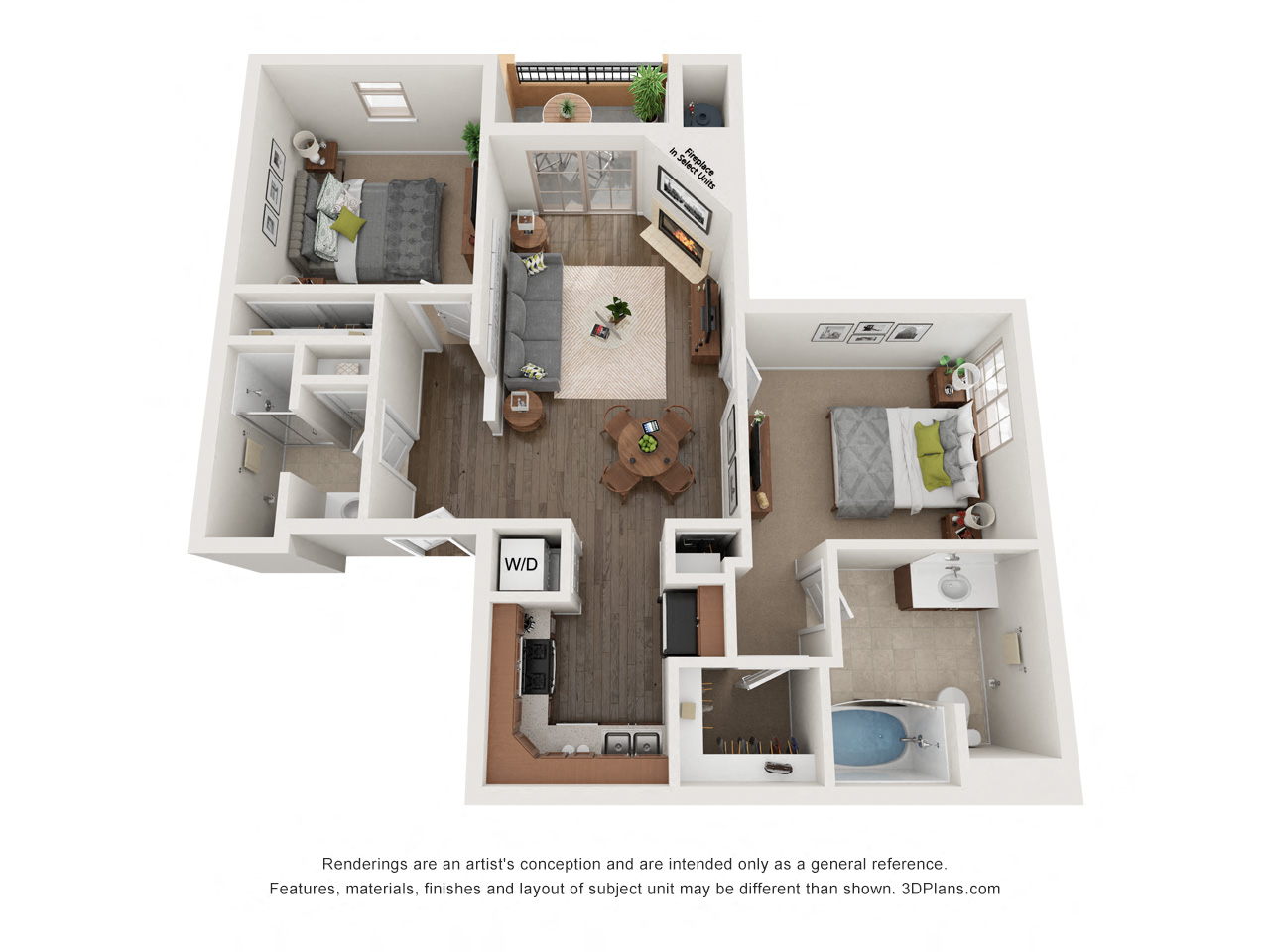 Two Bedroom Two Bath D - Phase 1
