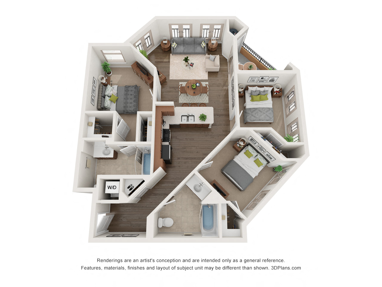 Three Bedroom Two Bath - Phase 2