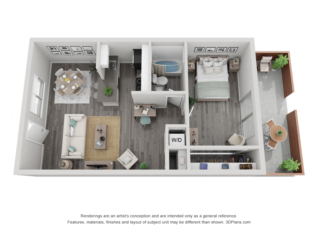 One Bedroom A & B