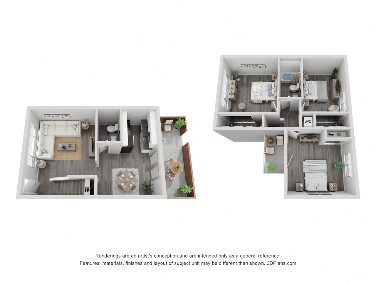 Three Bedroom Townhome