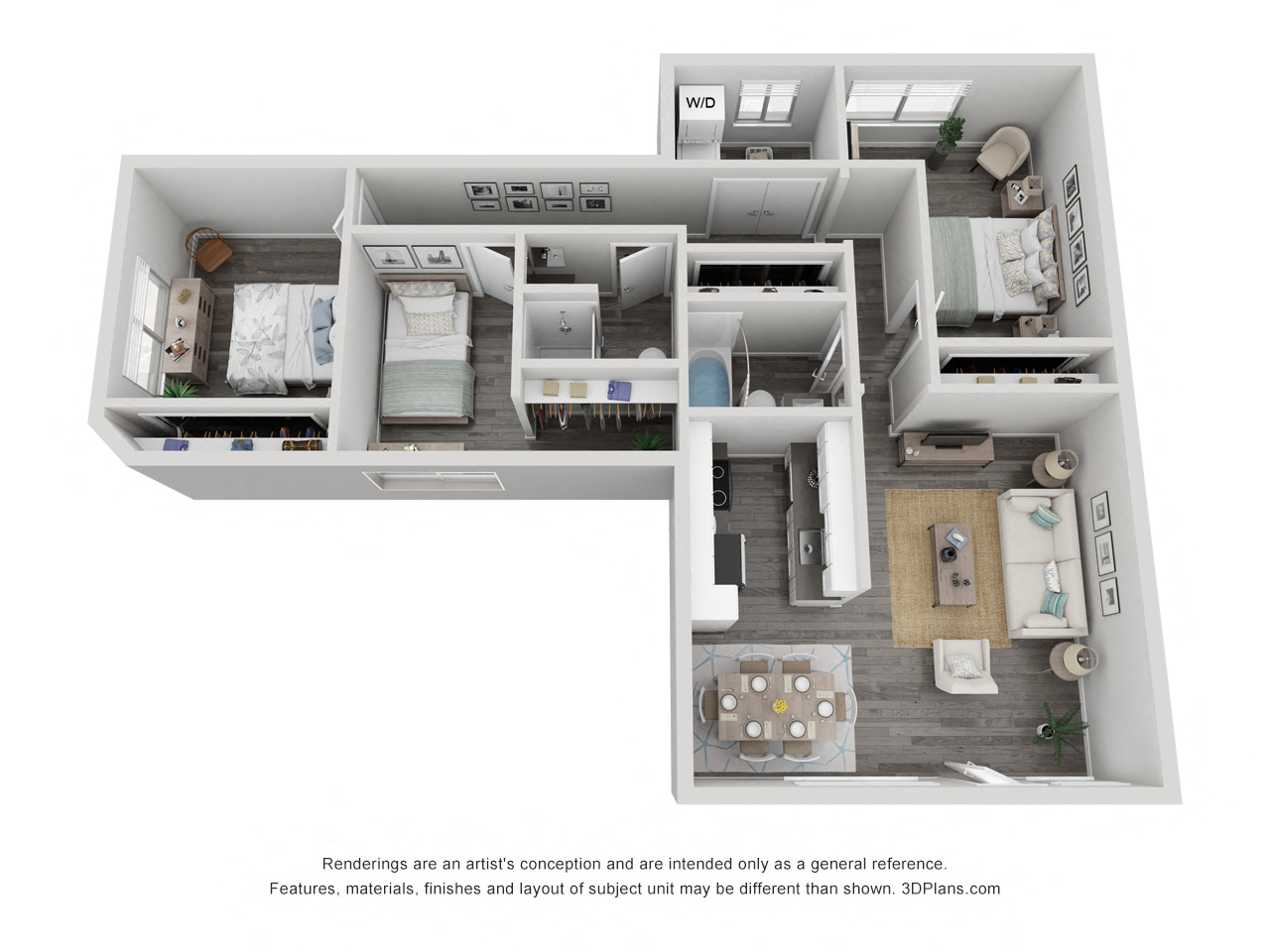 Three Bedroom Two Bath