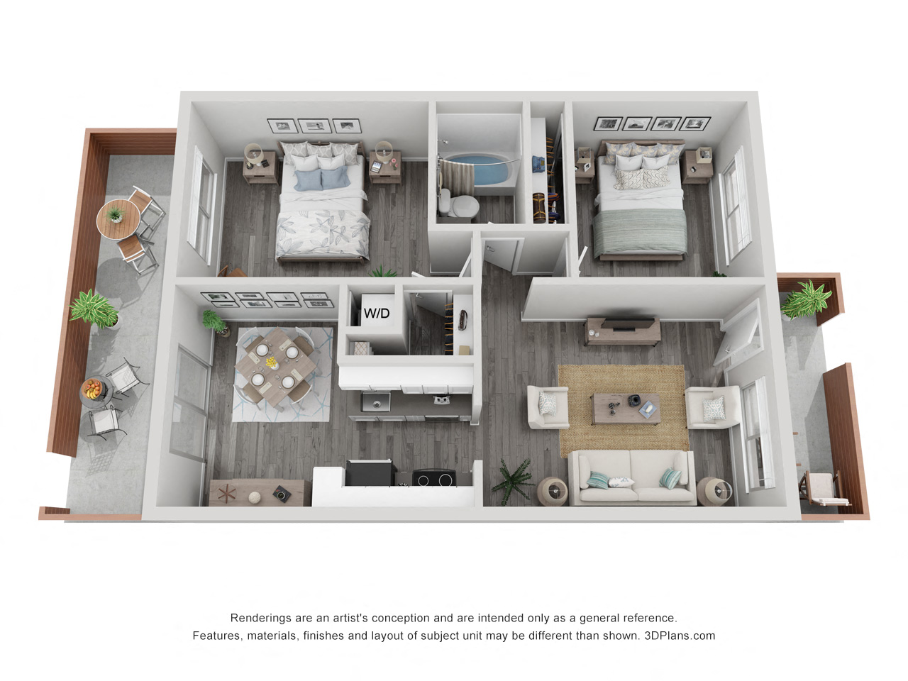 Two Bedroom One Bath