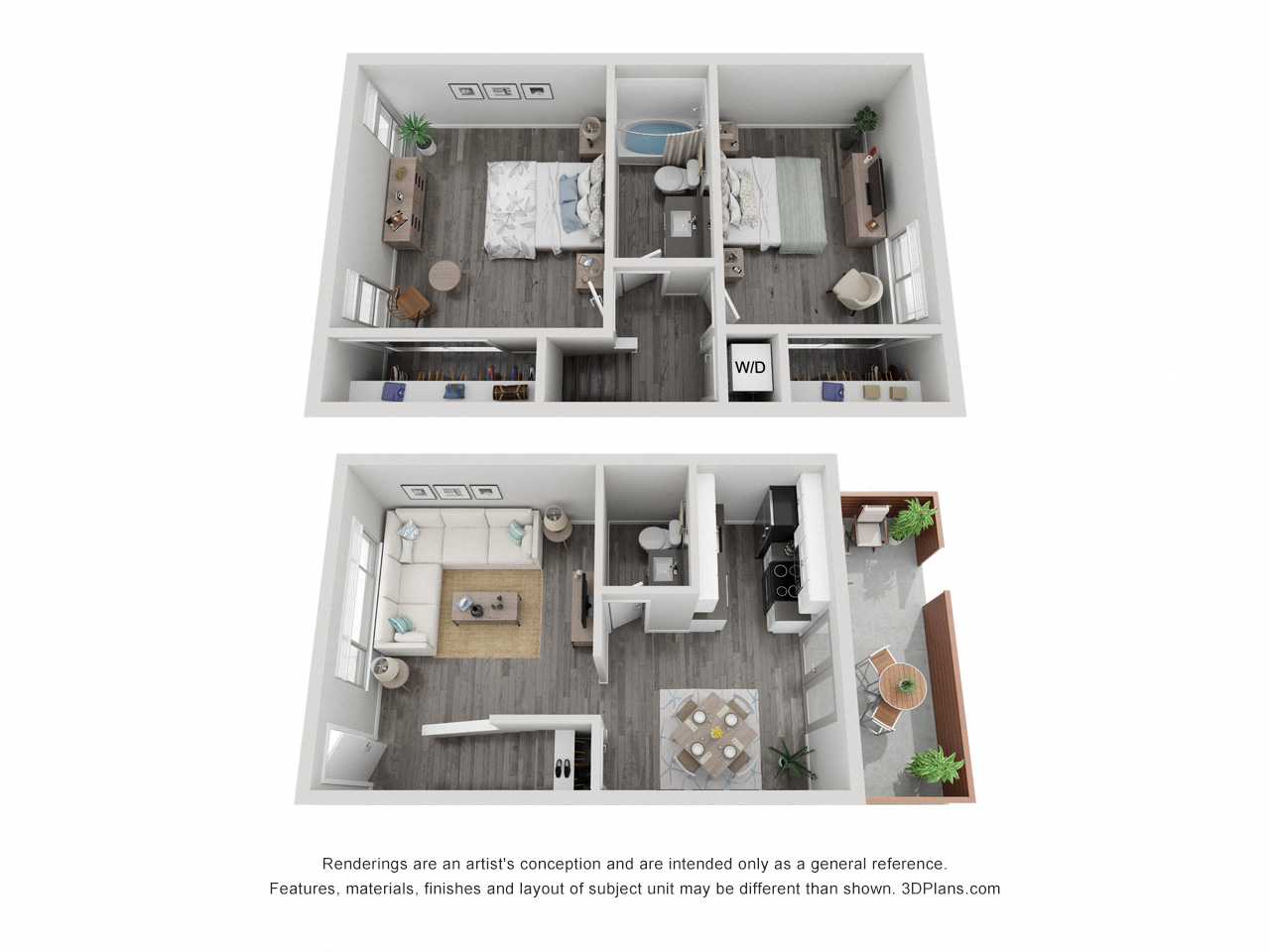 Two Bedroom Townhouse