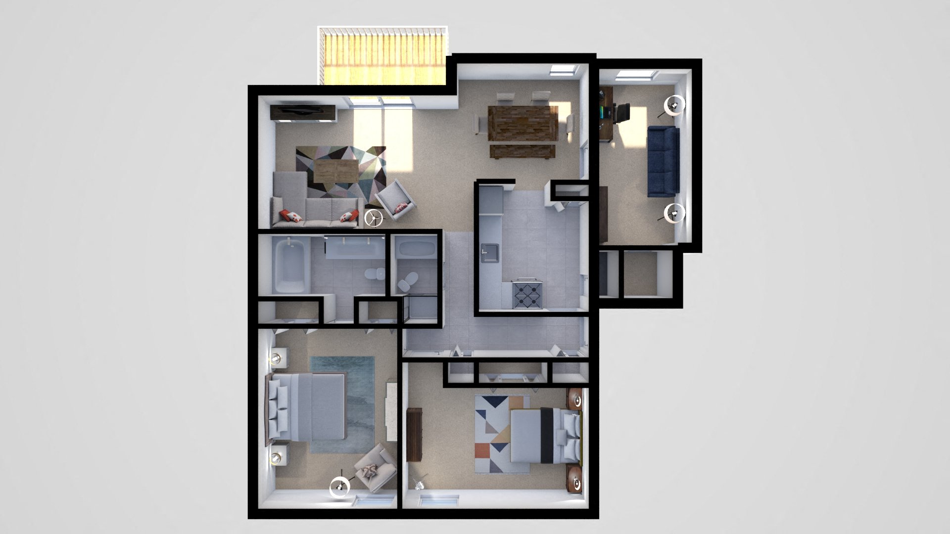Two bedroom with den at Cinnamon Ridge Apartments, Cockeysville, 21030