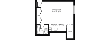 Studio with a Private Entrance