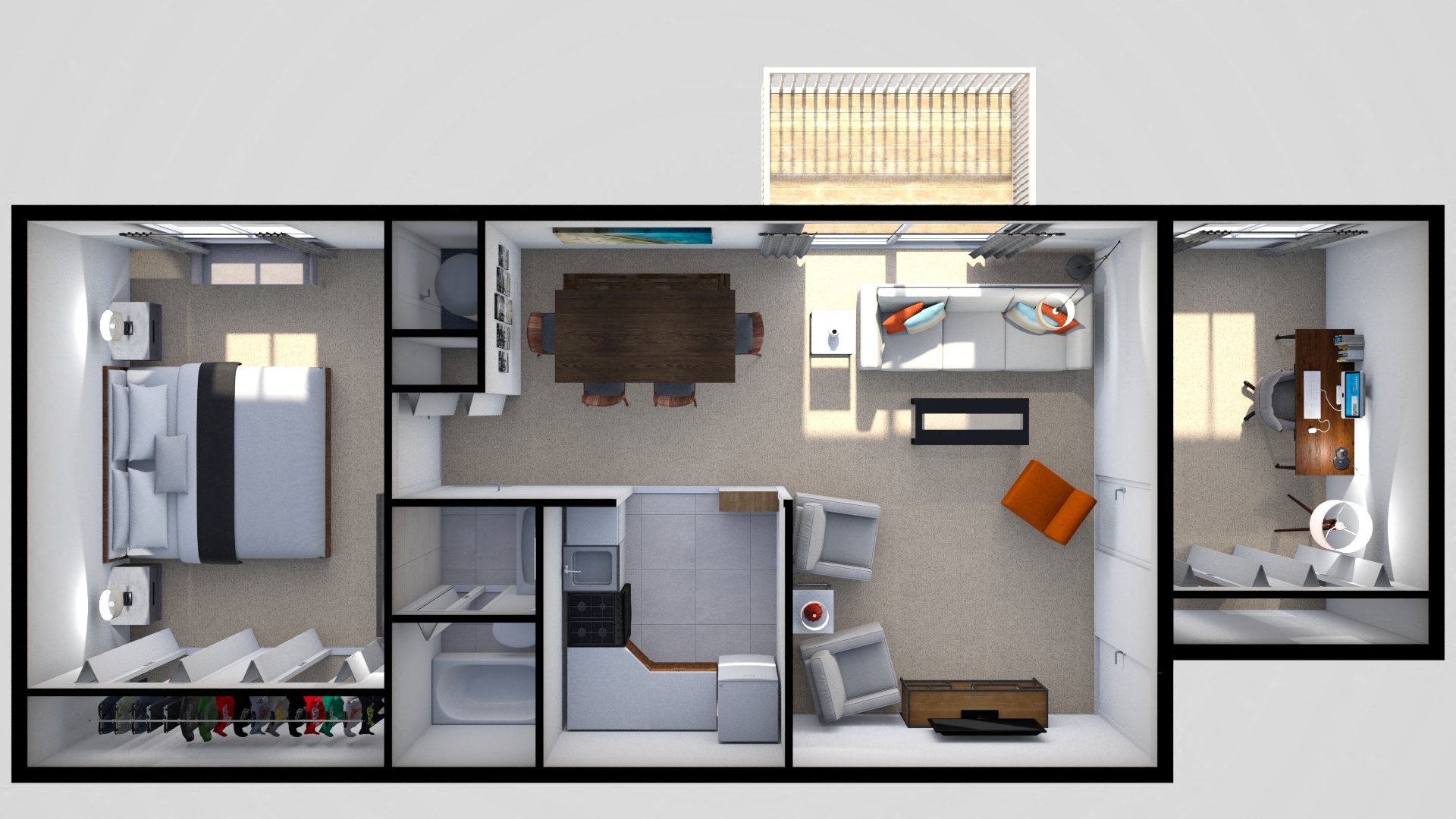 One bedroom one bath A at Tall Oaks Apartments, Parkville, 21234