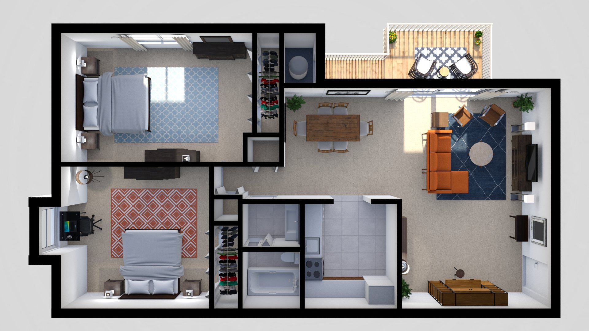 Two bedroom 2 bath at Tall Oaks Apartments, Parkville, Maryland