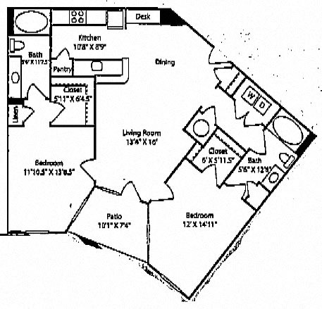 2 Bedroom Floorplan