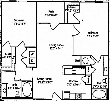 2 Bedroom Floorplan