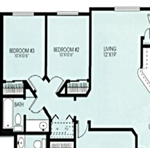 Three Bedroom Two Bath