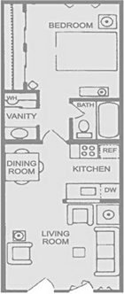 Floorplan C - 1x1