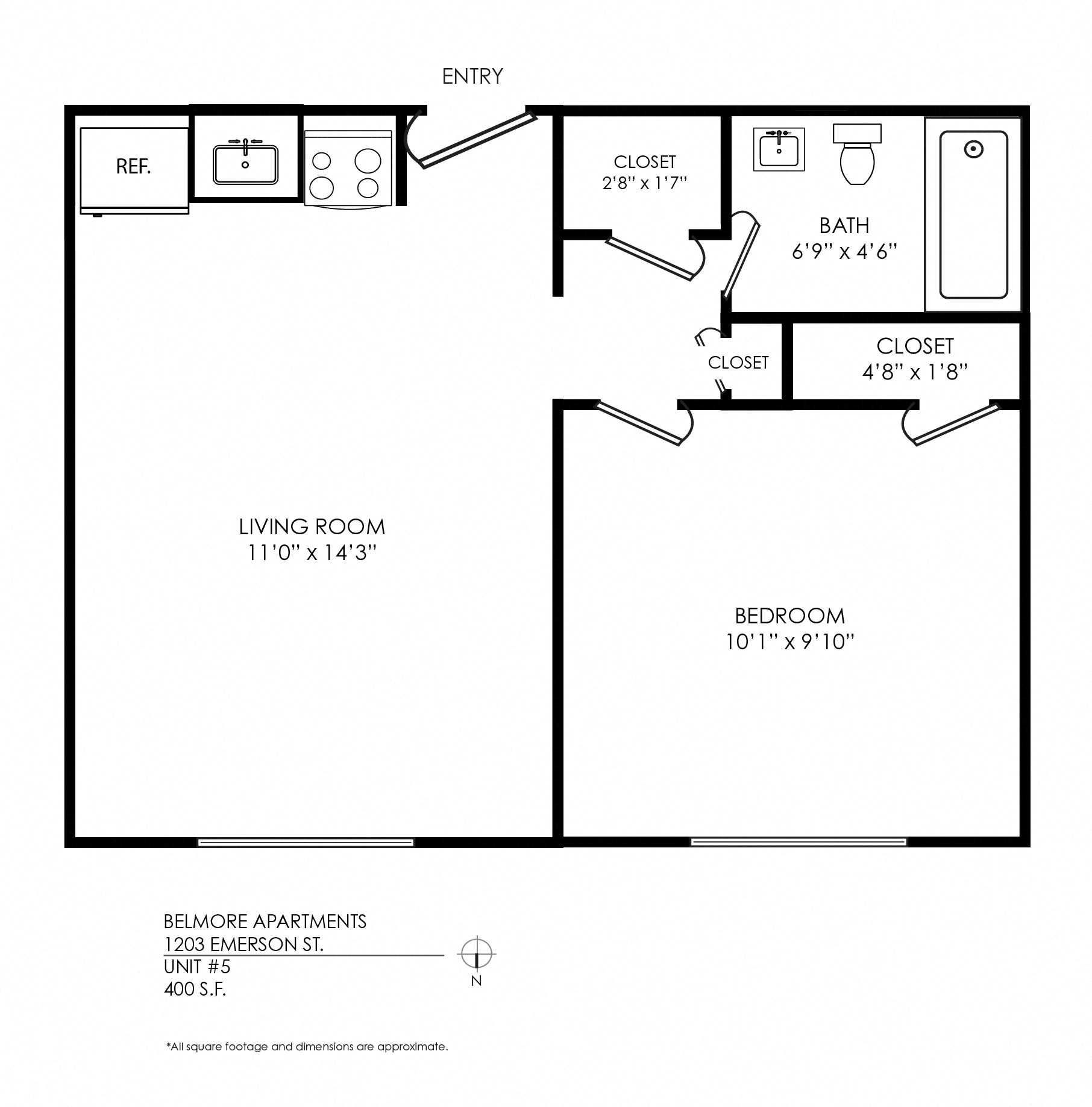 1 Bedroom-Hardwood