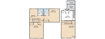 3 bedroom floor plan at Day Village Townhomes