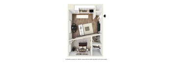 one bedroom floor plan l Academy Lane Apartments in Davis CA 