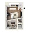 one bedroom floor plan l Academy Lane Apartments in Davis CA