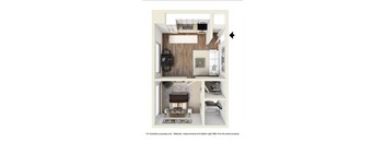 one bedroom floor plan l Academy Lane Apartments in Davis CA 