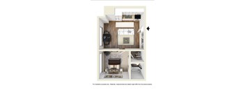 one bedroom floor plan l Academy Lane Apartments in Davis CA 