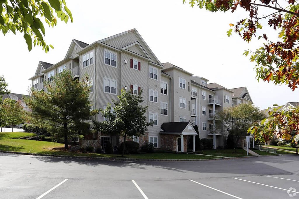 the building where the apartments are located is shown