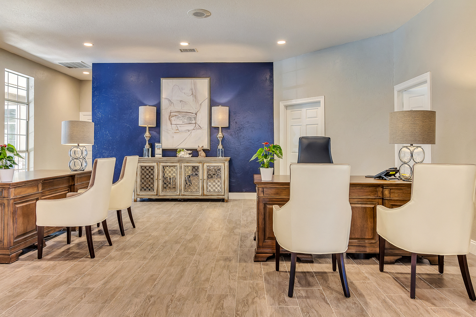 Leasing office and resident lobby