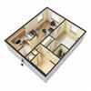Mercier Floor Plan Mercier Floor Plan at Chez Elan Fine Apartment Homes in Fort Walton Beach, Florida, FL