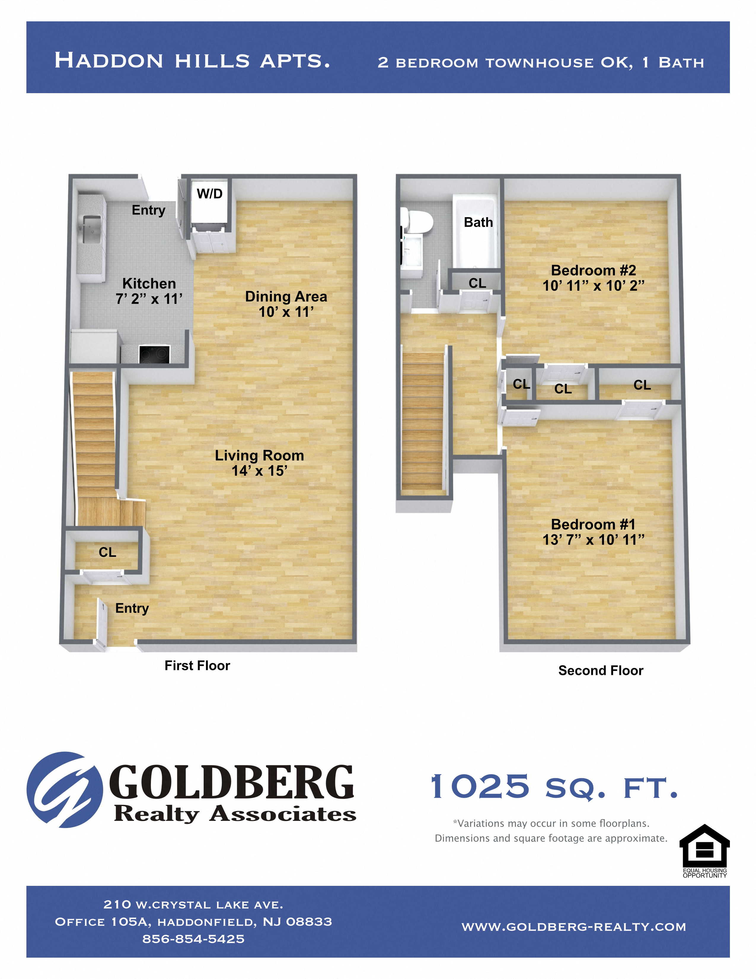 Two Bedroom Townhouse w/ Open Kitchen