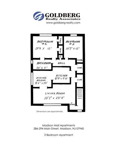 Madison Mall - Two Bedroom-One Bath Madison Mall - Two Bedroom-One Bath
