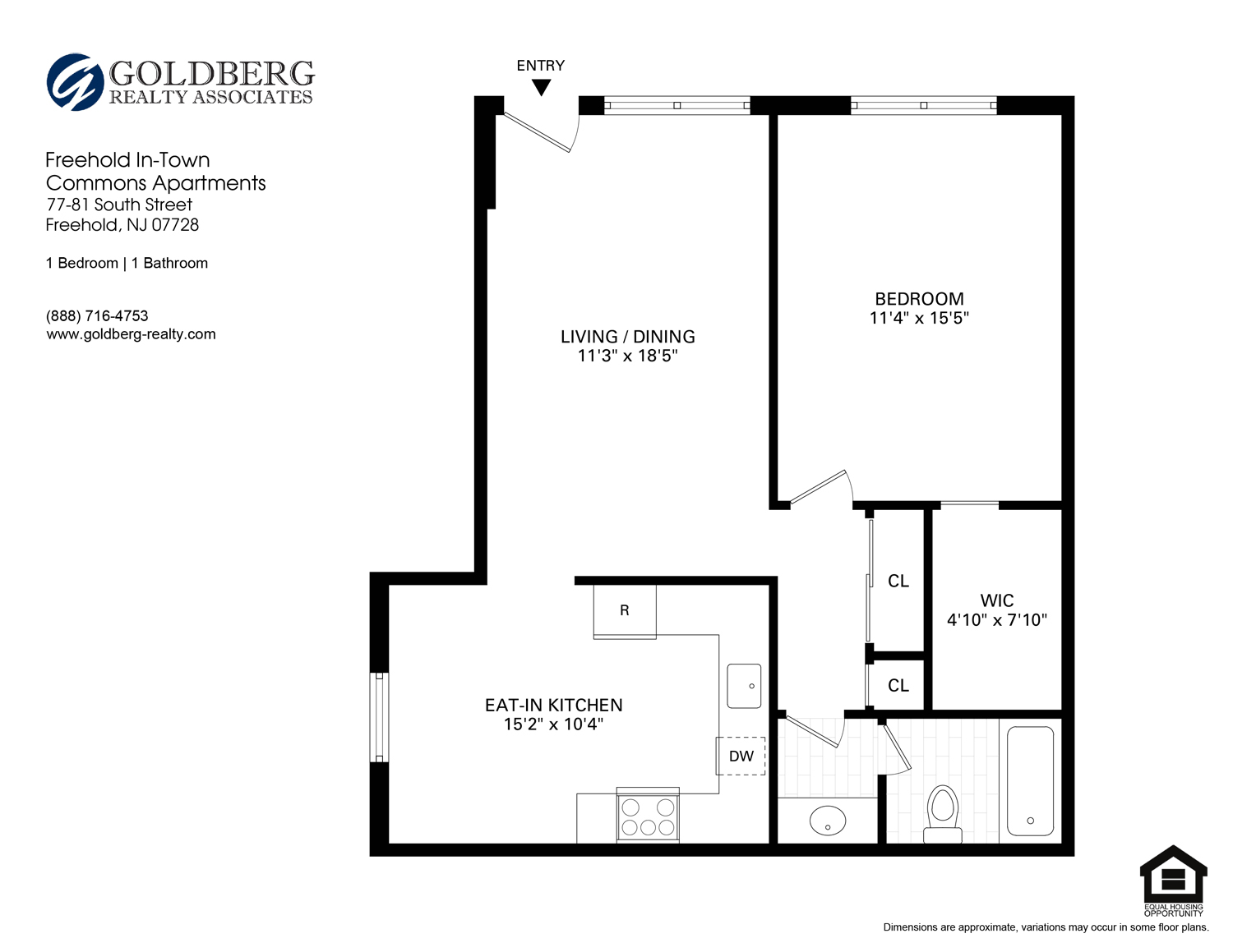 One Bedroom 1 bath
