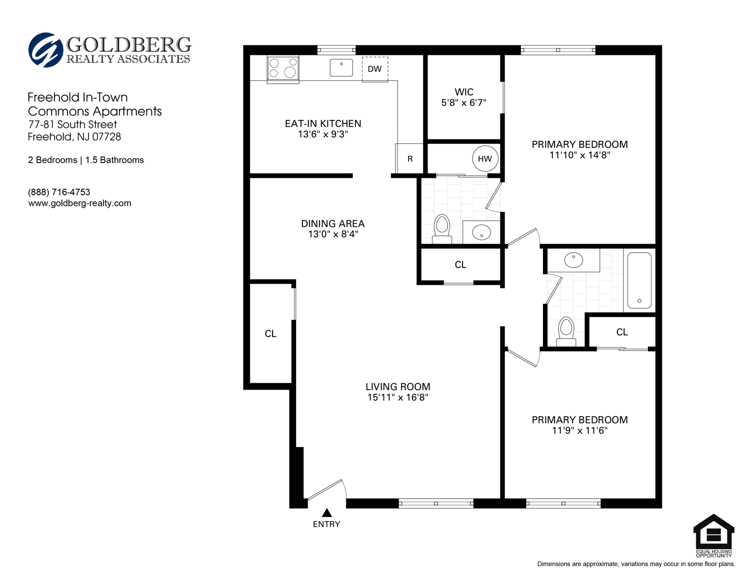 Two Bedroom 1.5 bath
