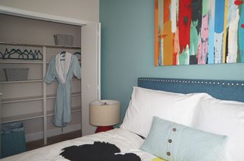 Spacious Closets with Built-In Shelving