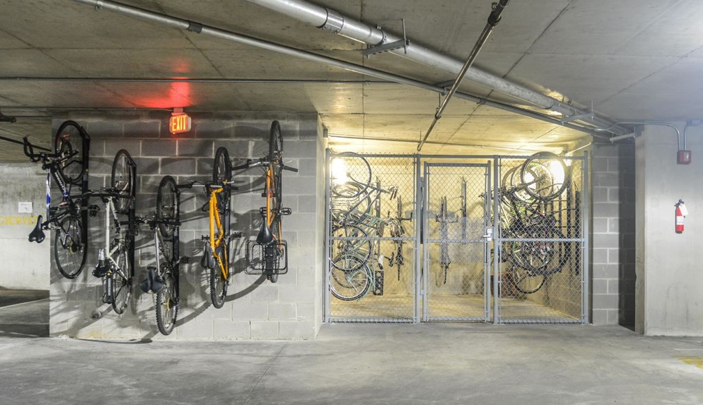 bike storage at austin apartments near red river district