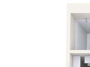 One bedroom one bathroom floor plan at The Beverly