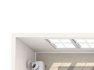 Two bedroom two bathroom floor plan at The Beverly at Medical Center