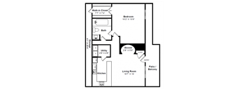 Clarendon Floor plan at Windsor Village at Waltham, 976 Lexington Street, Waltham, MA 02452