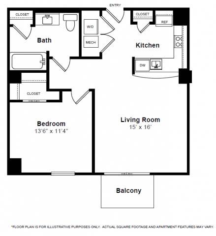 Chelsea Floorplan at The Manhattan Tower and Lofts