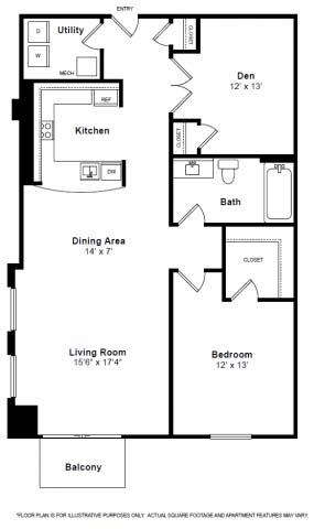 Delancy Floorplan at The Manhattan Tower and Lofts