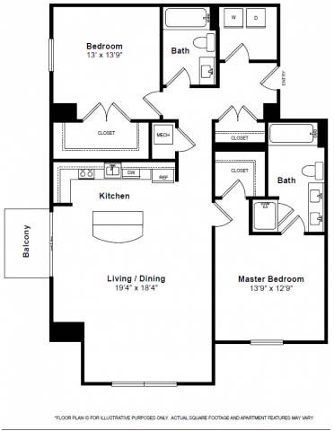Greenwich Floorplan at The Manhattan Tower and Lofts